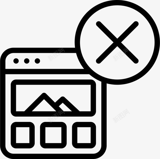 浏览器网页69线性图标svg_新图网 https://ixintu.com 浏览器 线性 网页设计69