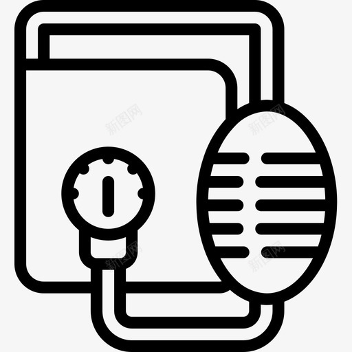 血压医疗设备线性图标svg_新图网 https://ixintu.com 医疗设备 线性 血压