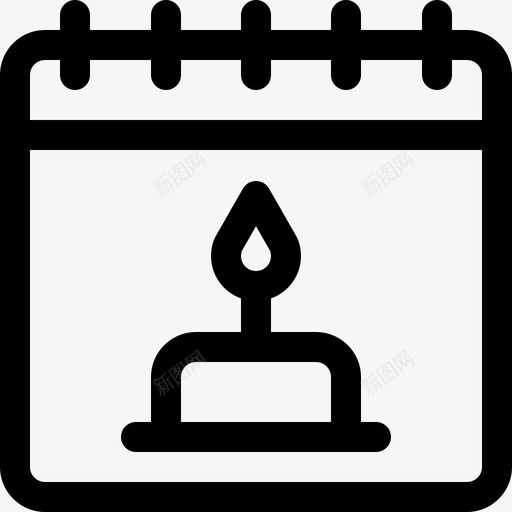 日历派对庆祝6线性图标svg_新图网 https://ixintu.com 日历 派对庆祝6 线性