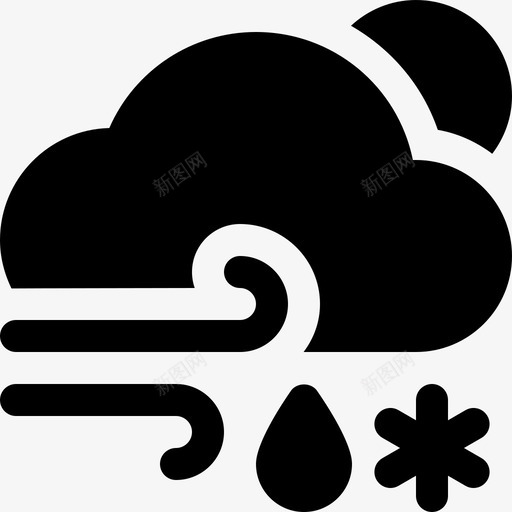 风天气96充满图标svg_新图网 https://ixintu.com 充满 天气96 风