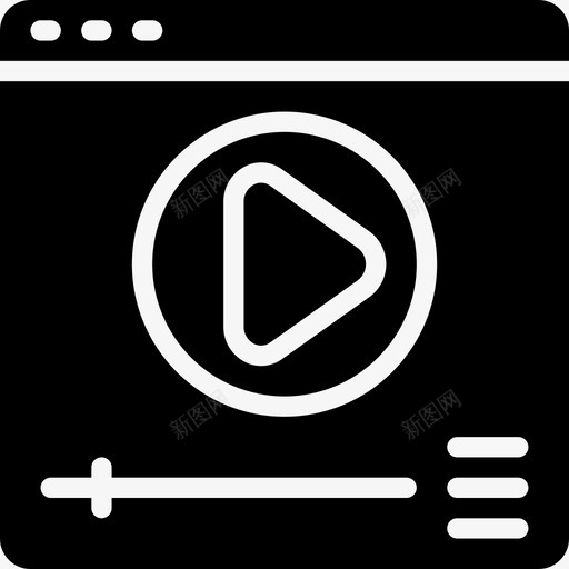 视频播放器视频博客2填充图标svg_新图网 https://ixintu.com 填充 视频博客2 视频播放器