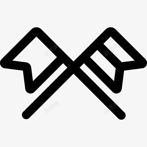 旗子彩弹8直线图标svg_新图网 https://ixintu.com 彩弹8 旗子 直线