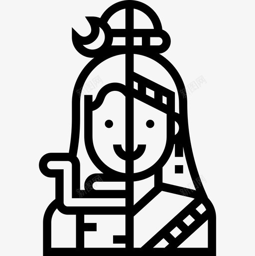 阿达那瑞斯瓦拉印度教神4直系图标svg_新图网 https://ixintu.com 印度教神4 直系 阿达那瑞斯瓦拉