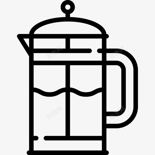 法国出版社咖啡店60直线图标svg_新图网 https://ixintu.com 咖啡店60 法国出版社 直线