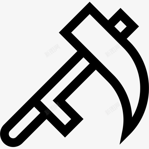 Scythe万圣节65线性图标svg_新图网 https://ixintu.com Scythe 万圣节65 线性