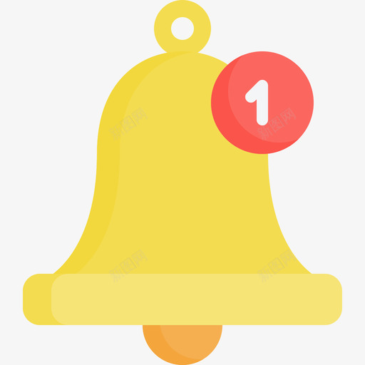 铃通知4扁平图标svg_新图网 https://ixintu.com 扁平 通知4 铃