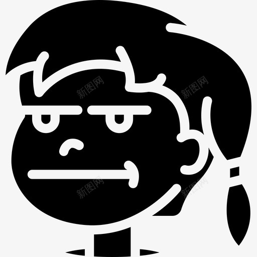 女孩卡通化身填充图标svg_新图网 https://ixintu.com 卡通化身 填充 女孩