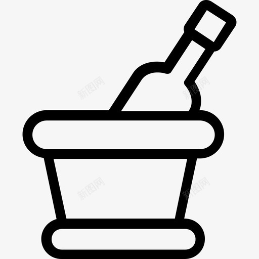 香槟饮料和饮料5线性图标svg_新图网 https://ixintu.com 线性 饮料和饮料5 香槟