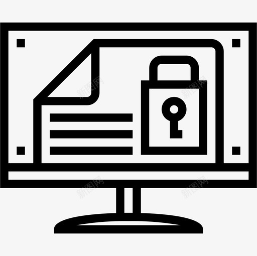 监视器键3线性图标svg_新图网 https://ixintu.com 监视器 线性 键3