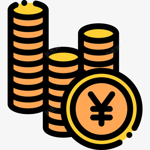 货币银行和金融3线性颜色图标svg_新图网 https://ixintu.com 线性颜色 货币 银行和金融3
