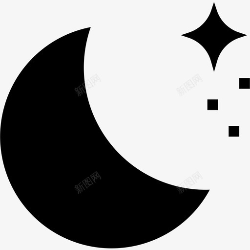 夜晚天气150固体图标svg_新图网 https://ixintu.com 固体 夜晚 天气150