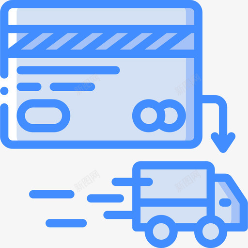送货车网店4蓝色图标svg_新图网 https://ixintu.com 网店4 蓝色 送货车