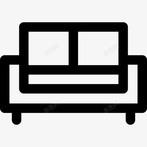 沙发家居元素3线性图标svg_新图网 https://ixintu.com 家居元素3 沙发 线性