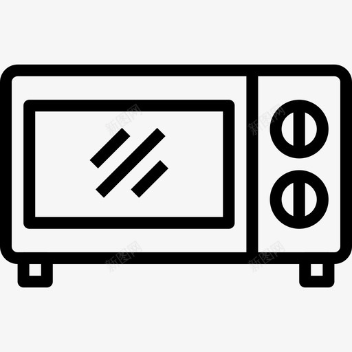 微波炉烹饪3线性图标svg_新图网 https://ixintu.com 微波炉 烹饪3 线性