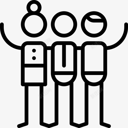 团队团队合作24直线型图标svg_新图网 https://ixintu.com 团队 团队合作24 直线型