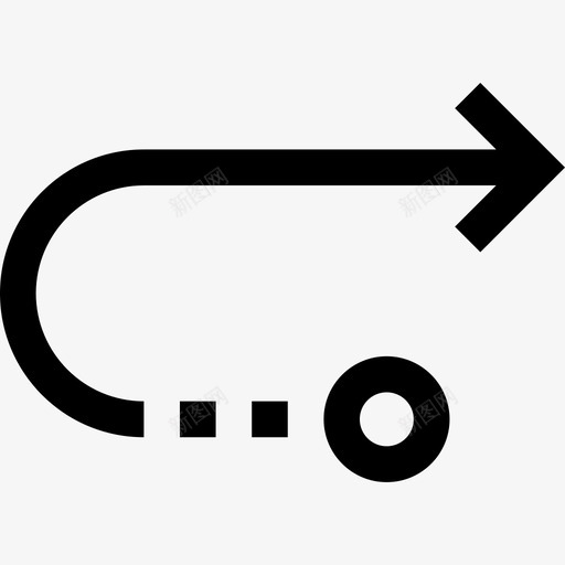 弧形箭头导航8线形图标svg_新图网 https://ixintu.com 导航8 弧形箭头 线形