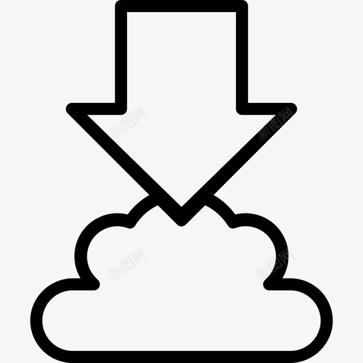 云浏览器和接口4线性图标svg_新图网 https://ixintu.com 云 浏览器和接口4 线性