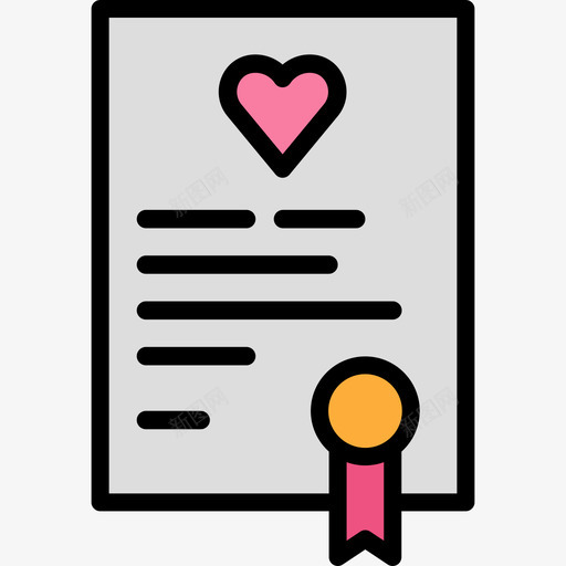 结婚假期27线性颜色图标svg_新图网 https://ixintu.com 假期27 线性颜色 结婚