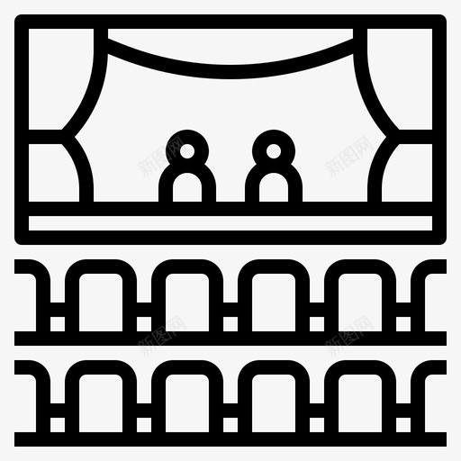 剧院演员现场图标svg_新图网 https://ixintu.com 剧院 多媒体 演员 现场 电影