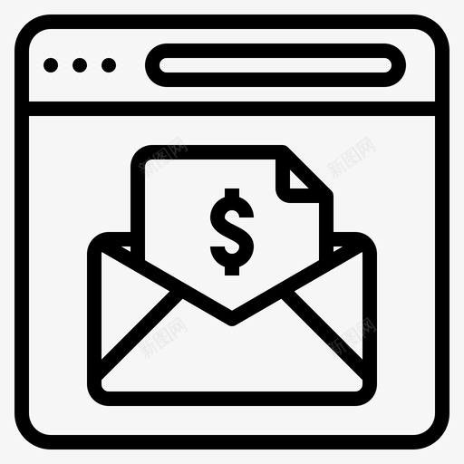商务浏览器电子邮件图标svg_新图网 https://ixintu.com 商务 商务2 浏览器 电子邮件 管理 营销 财务