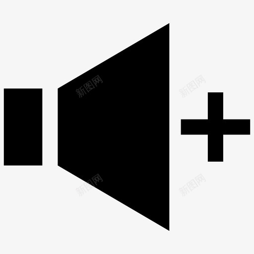 高音量添加扬声器音频增加图标svg_新图网 https://ixintu.com 响应用户界面UI矢量图标 添加扬声器 音量增加 音频增加 高声音 高音量