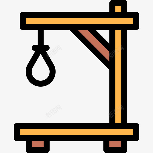 绞刑架万圣节76线性颜色图标svg_新图网 https://ixintu.com 万圣节76 上吊绳 线性颜色 绞刑架