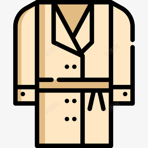 浴袍衣服74线性颜色图标svg_新图网 https://ixintu.com 浴袍 线性颜色 衣服74