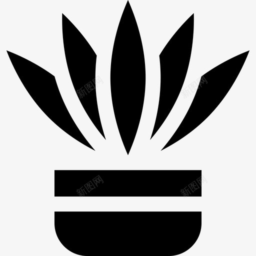 蕨类植物室内植物13填充图标svg_新图网 https://ixintu.com 填充 室内植物13 蕨类植物