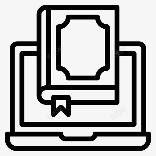 数字图书馆书籍电子书图标svg_新图网 https://ixintu.com 书籍 在线 多媒体 数字图书馆 电子书