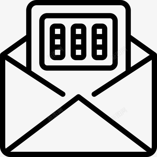 电子邮件数据安全13线性图标svg_新图网 https://ixintu.com 数据安全13 电子邮件 线性