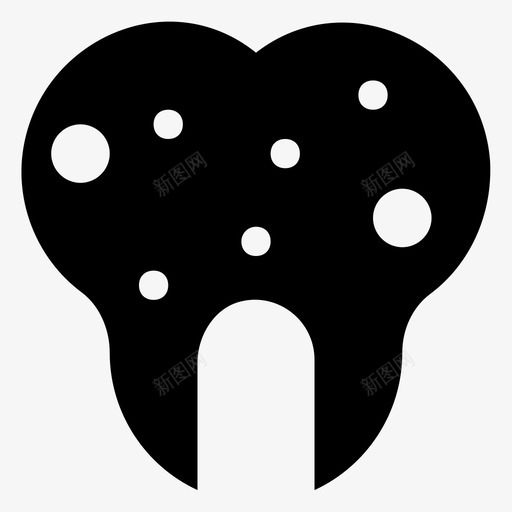 牙齿磨牙牙菌斑图标svg_新图网 https://ixintu.com 响应用户界面UI矢量图标 牙洞 牙菌斑 牙齿 磨牙