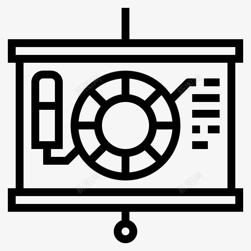 演示黑板图形图标svg_新图网 https://ixintu.com 图形 学校 演示 统计 黑板