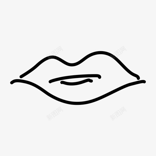 唇楚吻图标svg_新图网 https://ixintu.com 口 口红 吻 唇 楚 爱