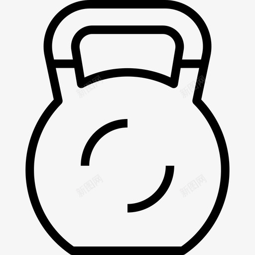 壶铃健康5直系图标svg_新图网 https://ixintu.com 健康5 壶铃 直系