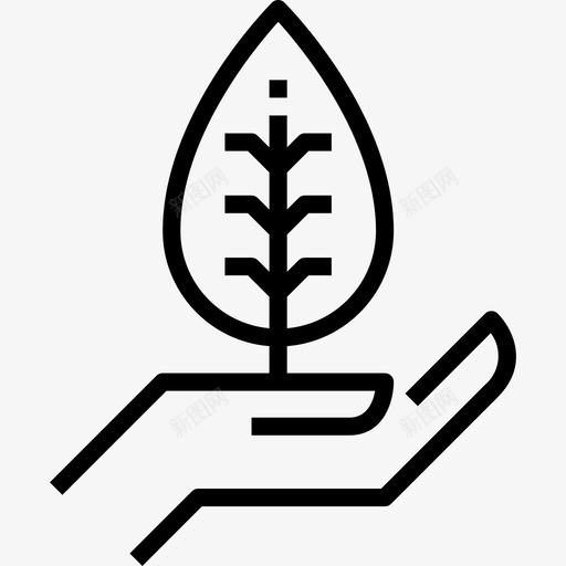 生态手部特征线性图标svg_新图网 https://ixintu.com 手部特征 生态 线性