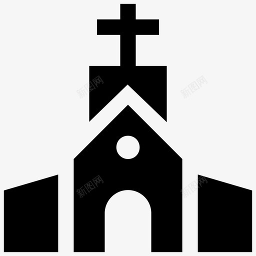 教堂圣地神圣建筑图标svg_新图网 https://ixintu.com 响应用户界面 圣地 教堂 矢量图标 礼拜 神圣建筑