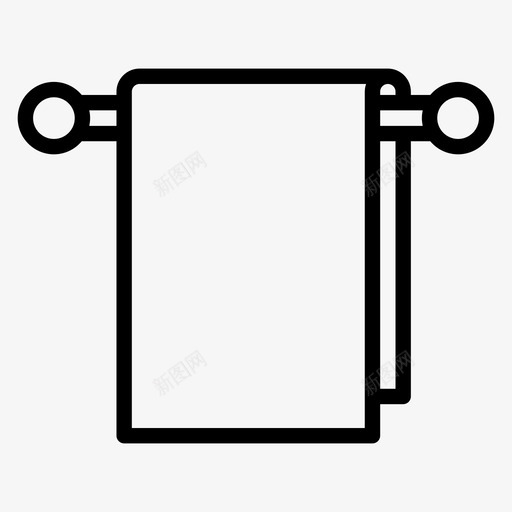 毛巾浴巾毛巾架图标svg_新图网 https://ixintu.com 毛巾 毛巾架 浴室 浴巾