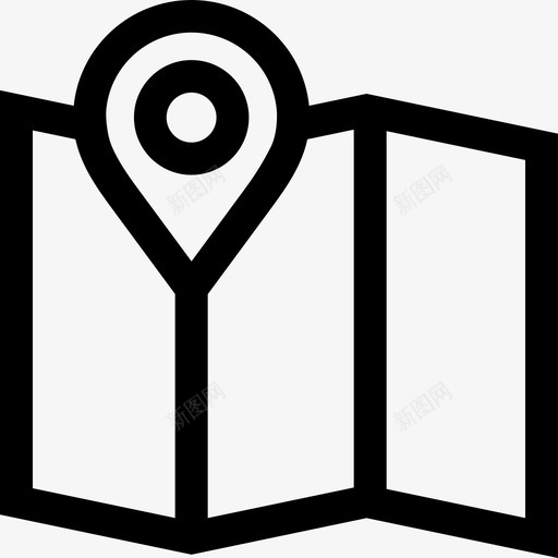 地图位置56直线图标svg_新图网 https://ixintu.com 位置56 地图 直线