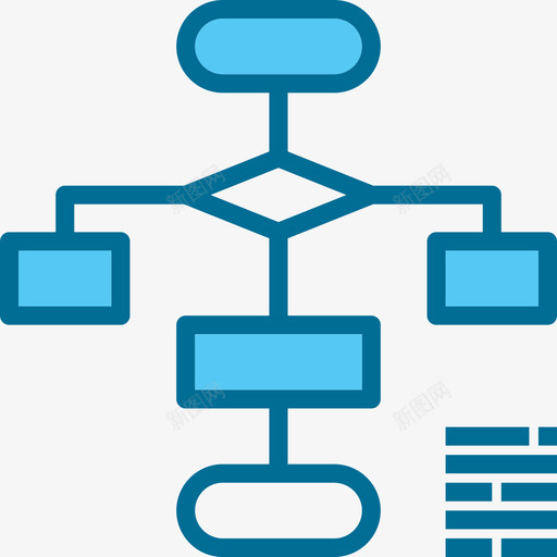 流程图图表9蓝色图标svg_新图网 https://ixintu.com 图表9 流程图 蓝色