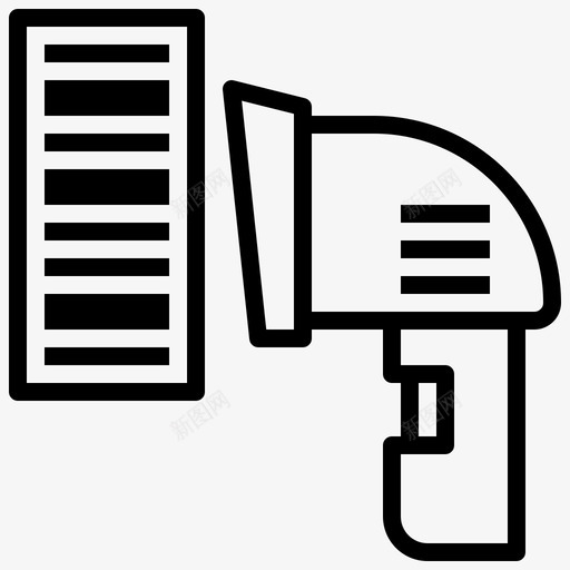 条码扫描器商业购物二维码图标svg_新图网 https://ixintu.com 二维码 商业购物 条码和二维码轮廓 条码扫描器