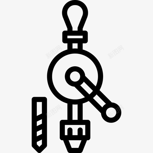 手钻木工11直线图标svg_新图网 https://ixintu.com 手钻 木工11 直线