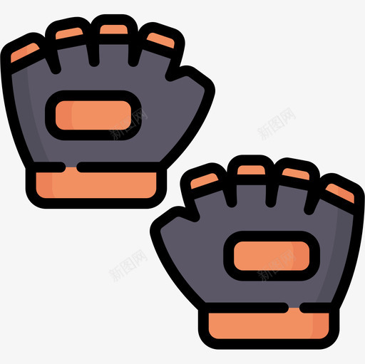 手套健身房8线纹颜色图标svg_新图网 https://ixintu.com 健身房8 手套 线纹颜色