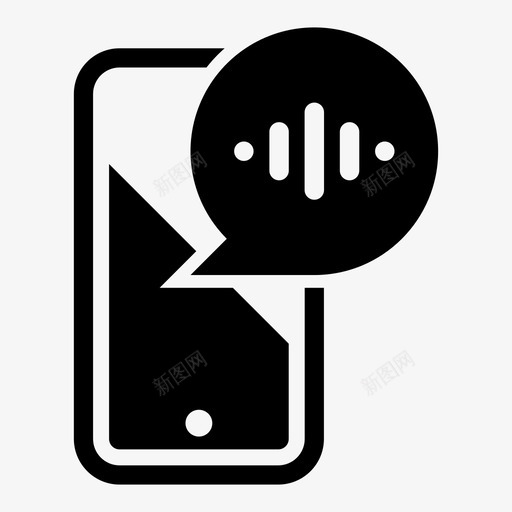 语音助手控制移动图标svg_新图网 https://ixintu.com siri 控制 移动 虚拟语音助手 语音 语音助手