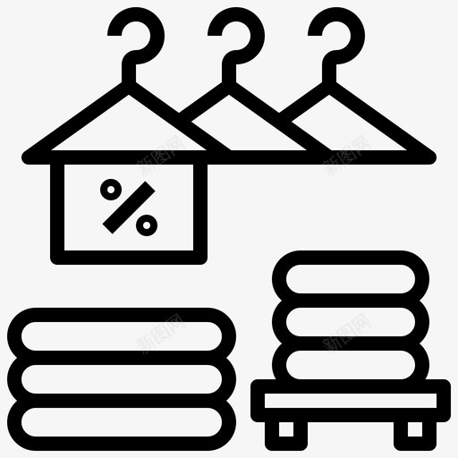 采购产品衣架时尚家具和家居图标svg_新图网 https://ixintu.com 家具和家居 时尚 服装 洗涤 衬衫 采购产品衣架 黑色星期五轮廓