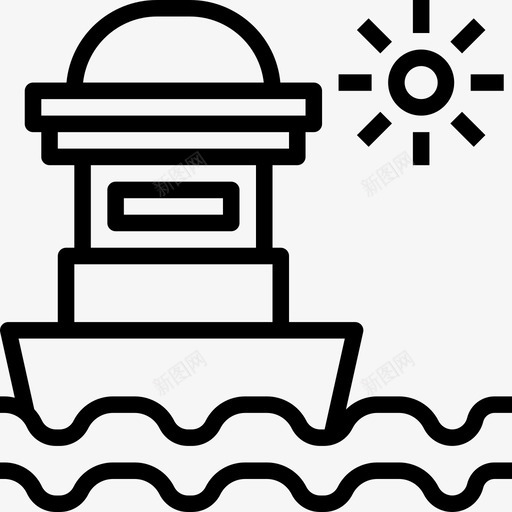 浮标假期4线性图标svg_新图网 https://ixintu.com 假期4 浮标 线性