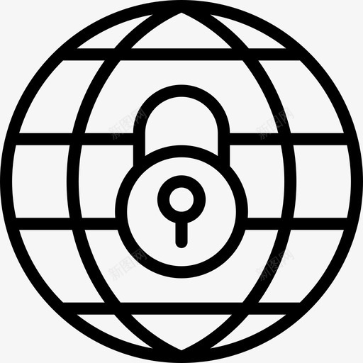 互联网数据安全13线性图标svg_新图网 https://ixintu.com 互联网 数据安全13 线性