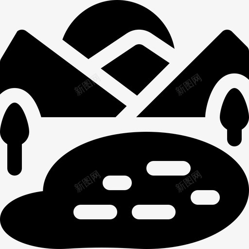 湖景观41充满图标svg_新图网 https://ixintu.com 充满 景观41 湖