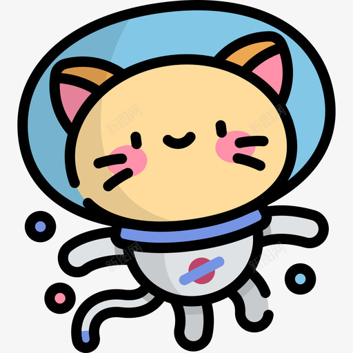 小猫小猫化身3线性颜色图标svg_新图网 https://ixintu.com 小猫 小猫化身3 线性颜色