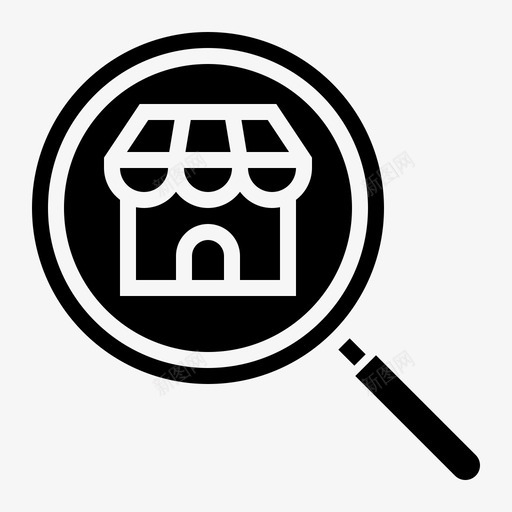 搜索电子商务房子图标svg_新图网 https://ixintu.com 商店 房子 搜索 放大镜 电子商务 电子商务固体