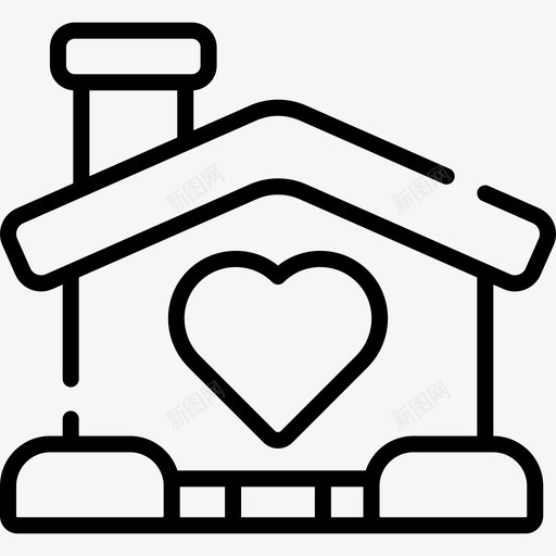房子家庭生活10直系图标svg_新图网 https://ixintu.com 家庭生活10 房子 直系